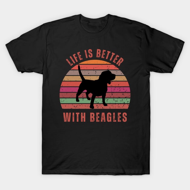 Life Is Better With Beagles T-Shirt by chimmychupink